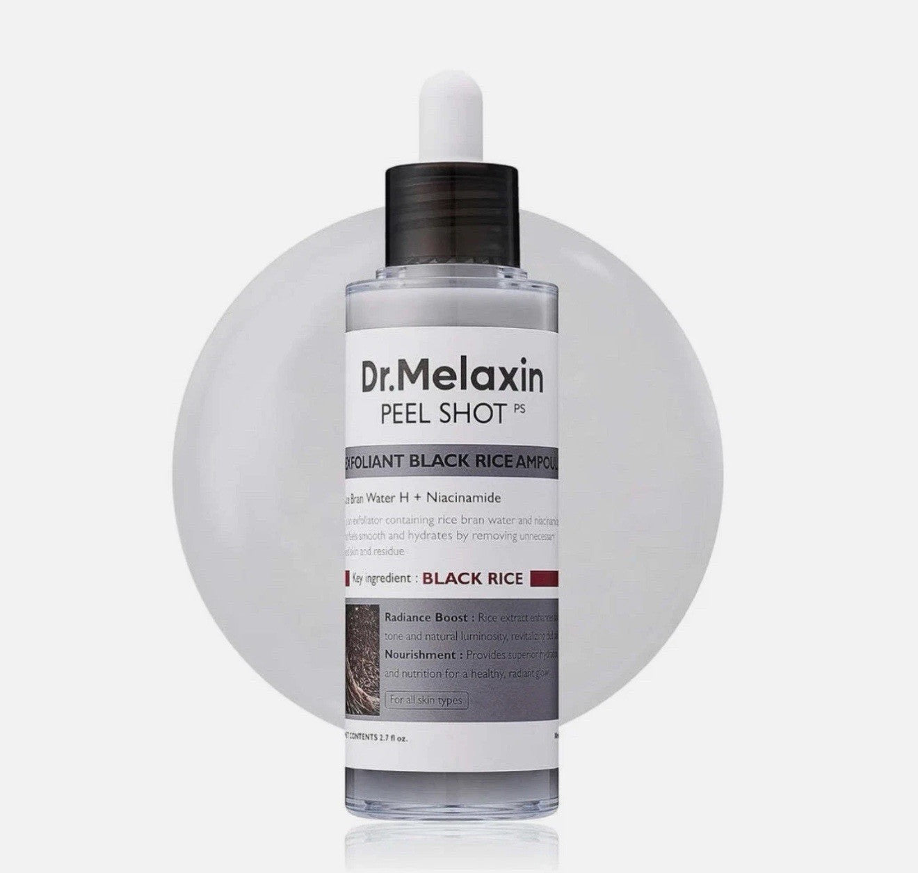 2-PACK Dr. Melaxin Peel Shot Exfoliant Rice Ampoule 2.7 Fl Oz (80 Ml)